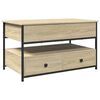 vidaXL Table basse ch&ecirc;ne sonoma 85x50x50 cm bois d'ing&eacute;nierie et m&eacute;tal