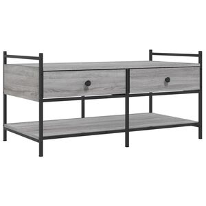 vidaXL Table basse sonoma gris 99x50x50 cm bois d'ing&eacute;nierie