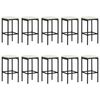 vidaXL Ensemble de bar de jardin 11 pcs avec coussins noir poly rotin