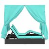 vidaXL Transat double R&eacute;glable Turquoise 205 x 129 x 200 cm polyrotin