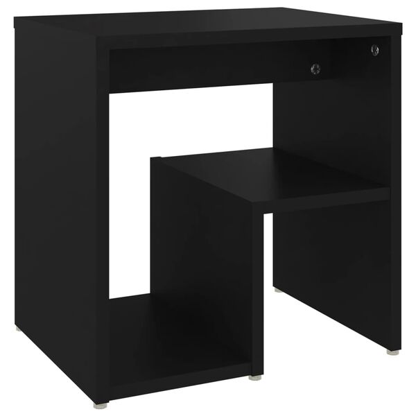 vidaXL Tables de chevet 2 pcs noir 40x30x40 cm bois d'ingénierie