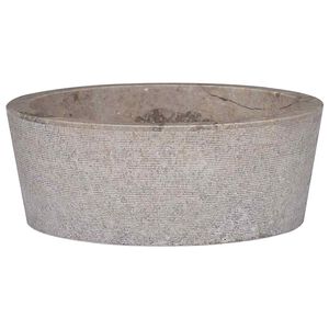 vidaXL Lavabo Gris &Oslash;40x15 cm Marbre