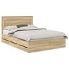 vidaXL Cadre de lit Ch&ecirc;ne Sonoma 140 x 190 cm Bois Ing&eacute;nierie