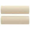 vidaXL Ensemble de canap&eacute;s 3 pcs avec coussins cr&egrave;me tissu