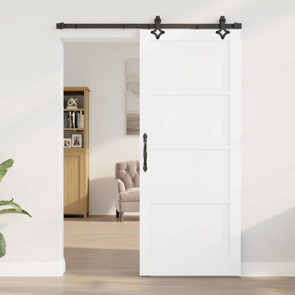 vidaXL Porte coulissante ORKDAL Blanc 83 x 202 cm Pin massif