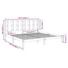 vidaXL Cadre de lit sans matelas blanc 200x200 cm bois massif de pin