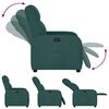 vidaXL Fauteuil inclinable Vert fonc&eacute; Tissu