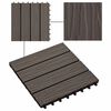 vidaXL Carreau de terrasse 11 pcs Marron fonc&eacute; 30 x 30 cm WPC