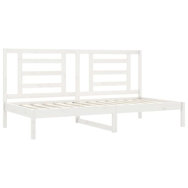 vidaXL Lit de jour sans matelas blanc 80x200 cm bois de pin massif