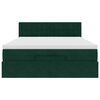 vidaXL Cadre de lit ottoman avec matelas vert fonc&eacute; 140x200 cm velours
