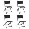vidaXL Chaises pliantes, lot de 4, en acier et textil&egrave;ne