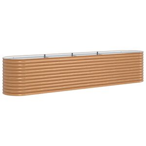 vidaXL Lit sur&eacute;lev&eacute; Marron 400 x 80 x 81 cm Acier