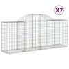vidaXL Paniers &agrave; gabions arqu&eacute;s 7 pcs 200x50x80/100 cm Fer galvanis&eacute;