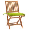 vidaXL Chaises pliables de jardin avec coussins lot de 4 Teck solide