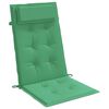 vidaXL Coussins de chaise &agrave; dossier haut lot de 4 vert tissu oxford