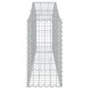 vidaXL Panier de gabions arqué 200x30x60/80 cm Fer galvanisé