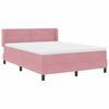 vidaXL Lit &agrave; ressorts avec matelas Rose 190 x 140 cm Velours