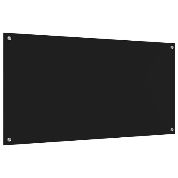 vidaXL Protection de cuisine Noir 120 x 60 cm verre tremp&eacute;