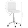 vidaXL Chaises pivotantes &agrave; manger lot de 4 blanc similicuir