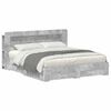 vidaXL Cadre de lit avec rangement Gris b&eacute;ton 200 x 200 cm