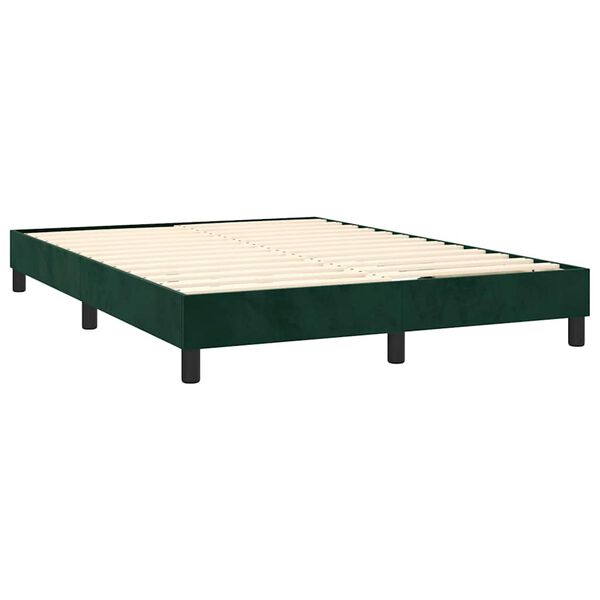 vidaXL Cadre de lit vert fonc&eacute; 140x200 cm velours