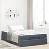 vidaXL Cadre de lit avec matelas avec matelas 2 pcs Gris Fonc&eacute; Velours