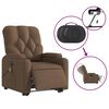 vidaXL Fauteuil inclinable de massage &eacute;lectrique Marron Tissu