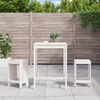 vidaXL Ensemble de bar de jardin 3 pcs blanc bois de pin massif
