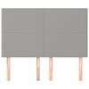 vidaXL T&ecirc;te de lit Gris clair 144 x 5 x 118/128 cm Tissu