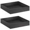 vidaXL Cache-pot de jardin 2 pc Noir 100 x 100 x 20 cm
