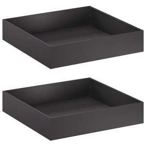 vidaXL Cache-pot de jardin 2 pc Noir 100 x 100 x 20 cm