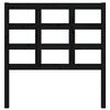 vidaXL T&ecirc;te de lit Noir 95,5x4x100 cm Bois massif de pin