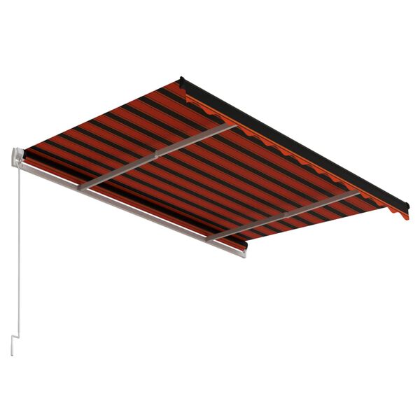 vidaXL Auvent r&eacute;tractable automatique 300x250 cm Orange et marron