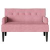 vidaXL Banc Chesterfield Rose 112 x 65.5 x 75 cm Velours