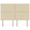 vidaXL T&ecirc;te de lit avec t&ecirc;te de lit Cr&egrave;me 160 cm Cuir synth&eacute;tique