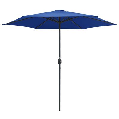 vidaXL Parasol d'extérieur et mât en aluminium 270x246 cm Bleu azuré