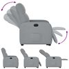 vidaXL Fauteuil inclinable &eacute;lectrique gris clair tissu