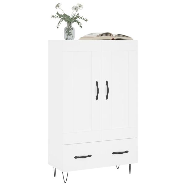 vidaXL Buffet haut blanc 69,5x31x115 cm bois d'ing&eacute;nierie