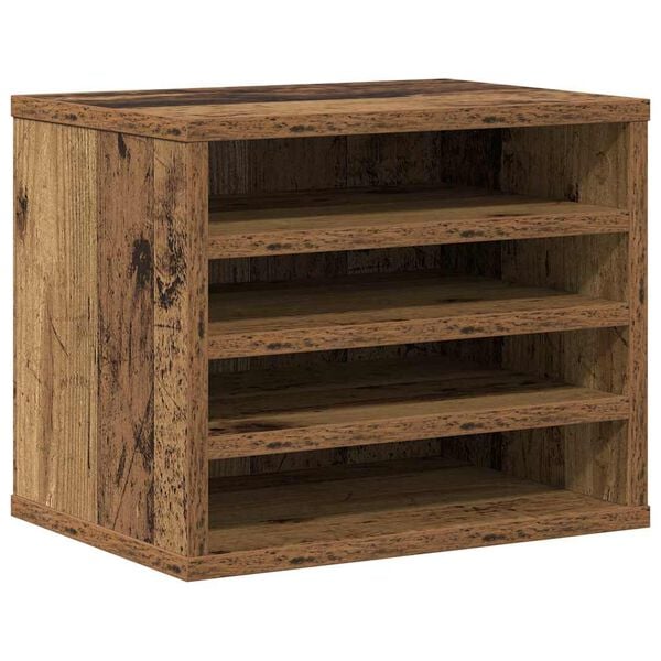 vidaXL Organiseur de bureau Bois ancien 36 x 26 x 29,5 cm