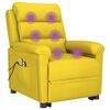 vidaXL Fauteuil de massage Jaune clair Tissu