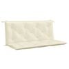 vidaXL Coussin de banc de jardin blanc cr&egrave;me tissu oxford