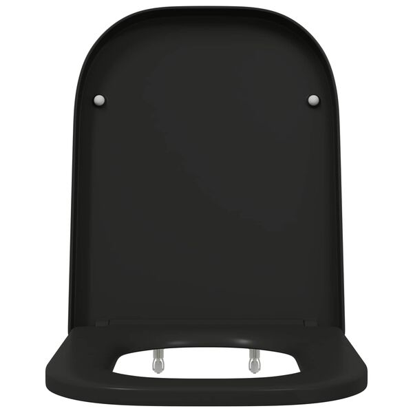 vidaXL Si&egrave;ge de toilette Noir 44,5 x 35 x 3,6 cm Duroplast