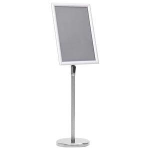 vidaXL Support d'affiche A3 sur pied Argent&eacute; Alliage d'aluminium