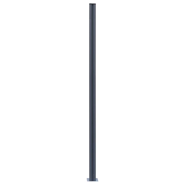 vidaXL Poteaux de clôture 2 pcs Gris foncé 185 cm Aluminium