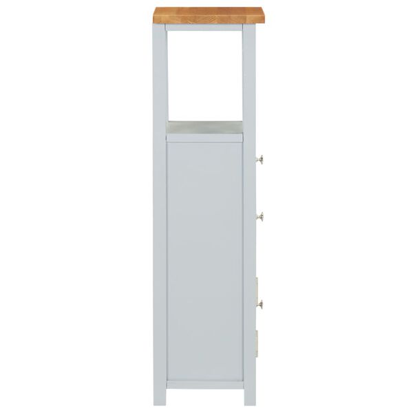 vidaXL Commode haute 26x26x94 cm Bois de ch&ecirc;ne massif