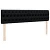 VidaXL Cadre de lit ottoman avec matelas noir 180x200cm tissu
