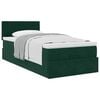 vidaXL Cadre de lit ottoman avec matelas vert fonc&eacute; 90x200 cm velours