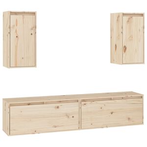 vidaXL Meubles TV 4 pcs Bois massif de pin