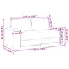 vidaXL Canapé à 2 places gris clair 140 cm tissu