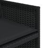 vidaXL Ensemble &agrave; manger de jardin 13 pcs coussins noir r&eacute;sine tress&eacute;e